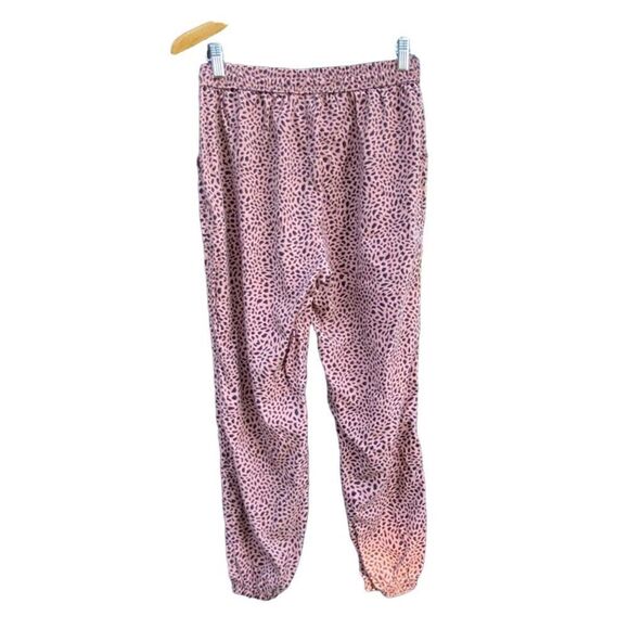 Pink Victoria Secret Leopard Cheetah Animal Print Joggers Sweatpants Small - Picture 3 of 5